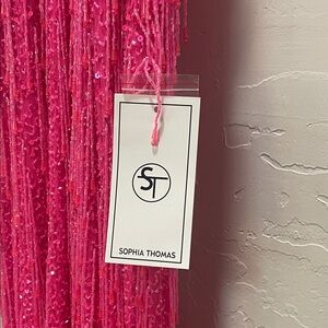 Sherri Hill Vibrant Pink Sequin Dress